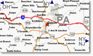 Dubois, PA map